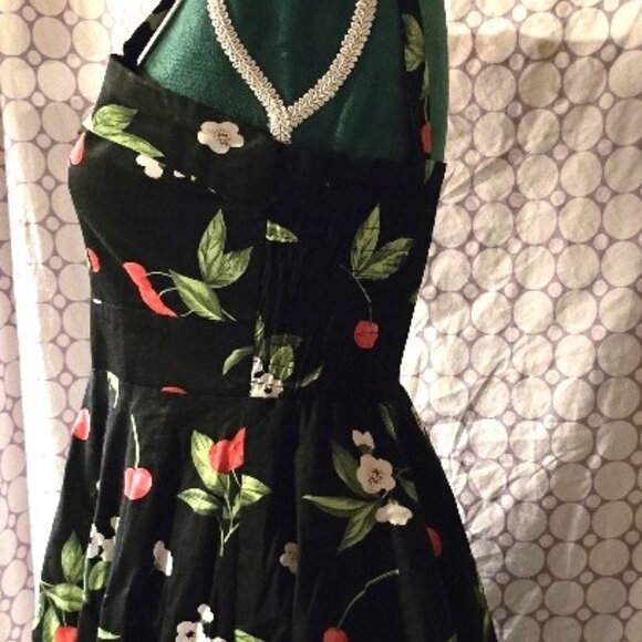 Maggie Tang Adorable Cherry Print Retro Swing Dress Small - Picture 8 of 11
